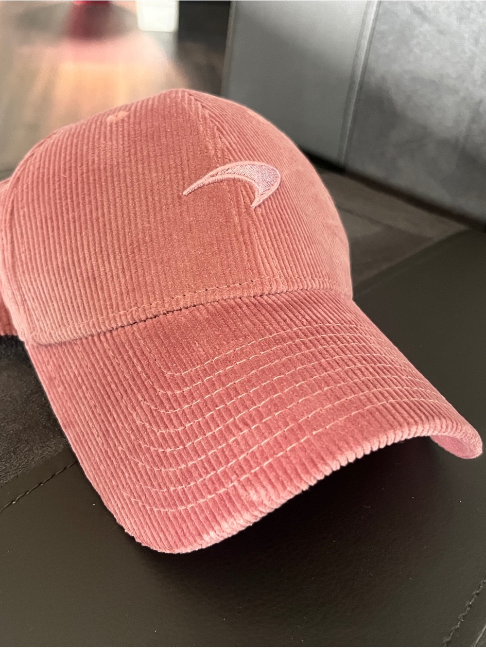 McLaren Corduroy Baseball Cap in Dusty Rose